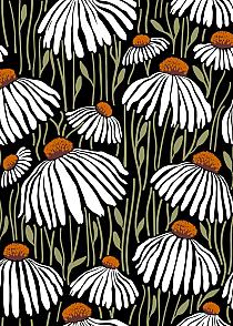 Handgetekend patroon met bloemen