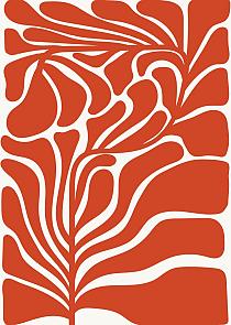 17451 op abstracte bloemenposter  12 50x70