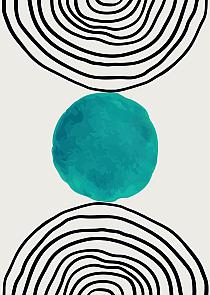 Minimalistische cirkel blauw #7