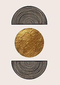 Gouden geometrische vormen #4