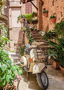Vintage scooter in Italië