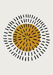 Minimalistische cirkel geel #8