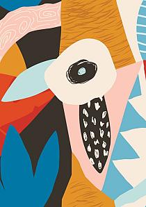 10668 op bloemencollage 70x100