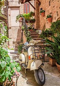 Vintage scooter in Italië