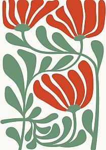 17325 op abstracte bloemenposter  9 a0