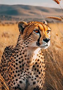 Cheetah in savannegras