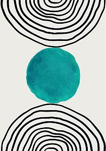 Minimalistische cirkel blauw #7