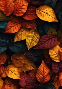Achtergrond met herfstbladeren