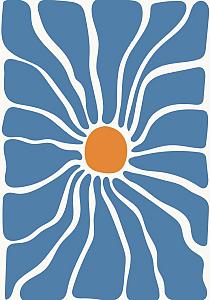 17409 op abstracte bloemenposter  11 70x100