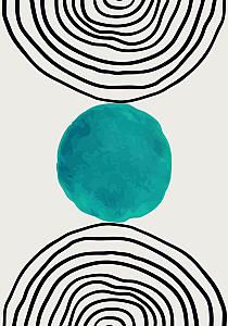 Minimalistische cirkel blauw #7