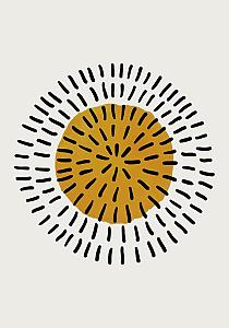Minimalistische cirkel geel #8