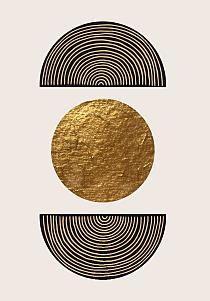 Gouden geometrische vormen #4