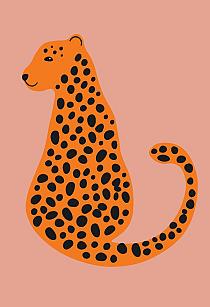 11872 op minimalistische cheetah 80x120
