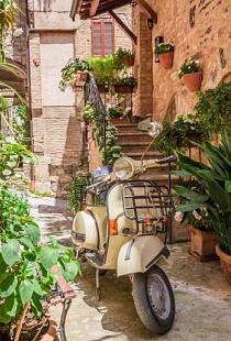 Vintage scooter in Italië