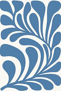 17030 op abstracte bloemenposter  4 20x30