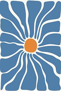 17390 op abstracte bloemenposter  11 20x30