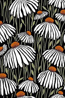Handgetekend patroon met bloemen