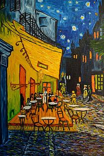 Café schilderij, gebaseerd op Van Gogh 