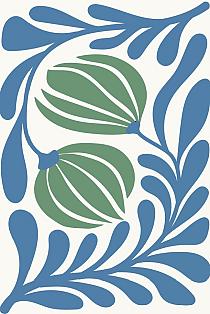 17847 op abstracte bloemenposter  20 40x60