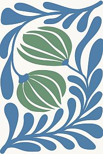 17856 op abstracte bloemenposter  20 60x90