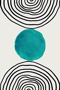 Minimalistische cirkel blauw #7