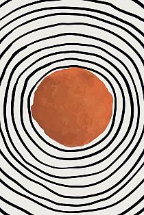 Minimalistische cirkel rood #10