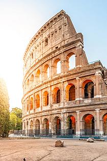 Zonsopgang bij het Colosseum, Rome, Italië