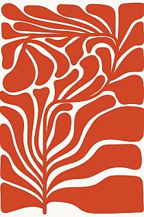 17447 op abstracte bloemenposter  12 40x60