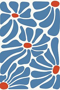 17597 op abstracte bloemenposter  15 40x60