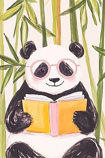 19846 op lezende panda 80x120