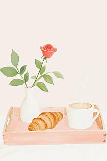 19496 op dienblad met ontbijt 80x120