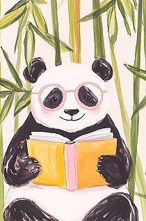 19830 op lezende panda 40x60