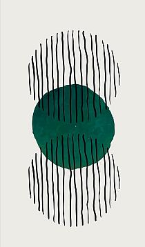 Minimalistische cirkel groen #9