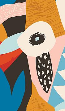 10669 op bloemencollage 70x120