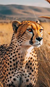 Cheetah in savannegras