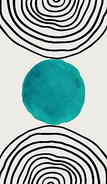 Minimalistische cirkel blauw #7