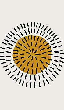 Minimalistische cirkel geel #8