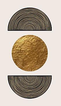 Gouden geometrische vormen #4