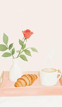 19493 op dienblad met ontbijt 70x120