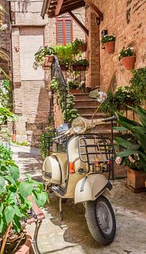 Vintage scooter in Italië