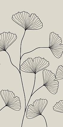Fine line grijze bloemen