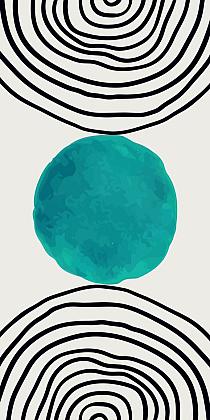 Minimalistische cirkel blauw #7
