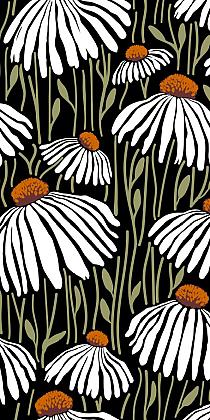 Handgetekend patroon met bloemen