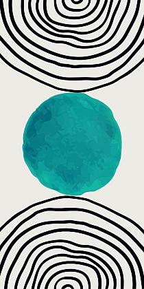 Minimalistische cirkel blauw #7