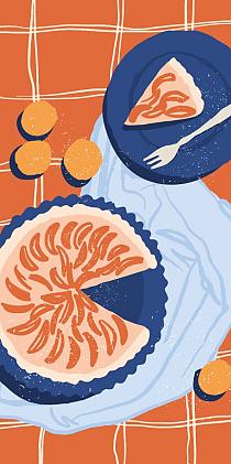 16740 op tafel met taart 50x100