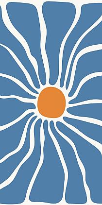 17402 op abstracte bloemenposter  11 50x100