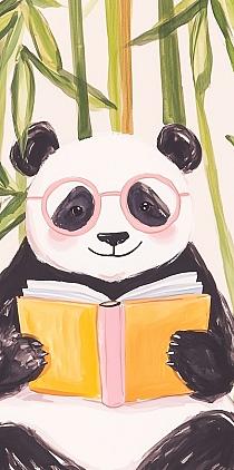 19840 op lezende panda 60x120