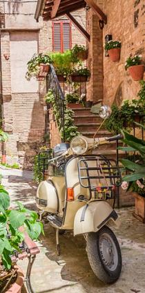 Vintage scooter in Italië