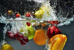 Water vol vers fruit