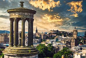 De stad Edinburgh in Schotland